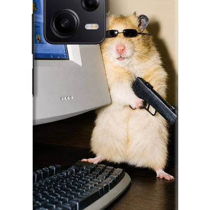 Hacker Hamster Poco X5 5G Hard Case Back Cover by Casekaro