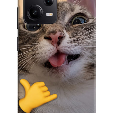 Silly Cat Call Poco X5 5G Hard Case Back Cover by Casekaro