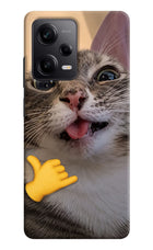 Silly Cat Call Poco X5 5G Hard Case Back Cover by Casekaro