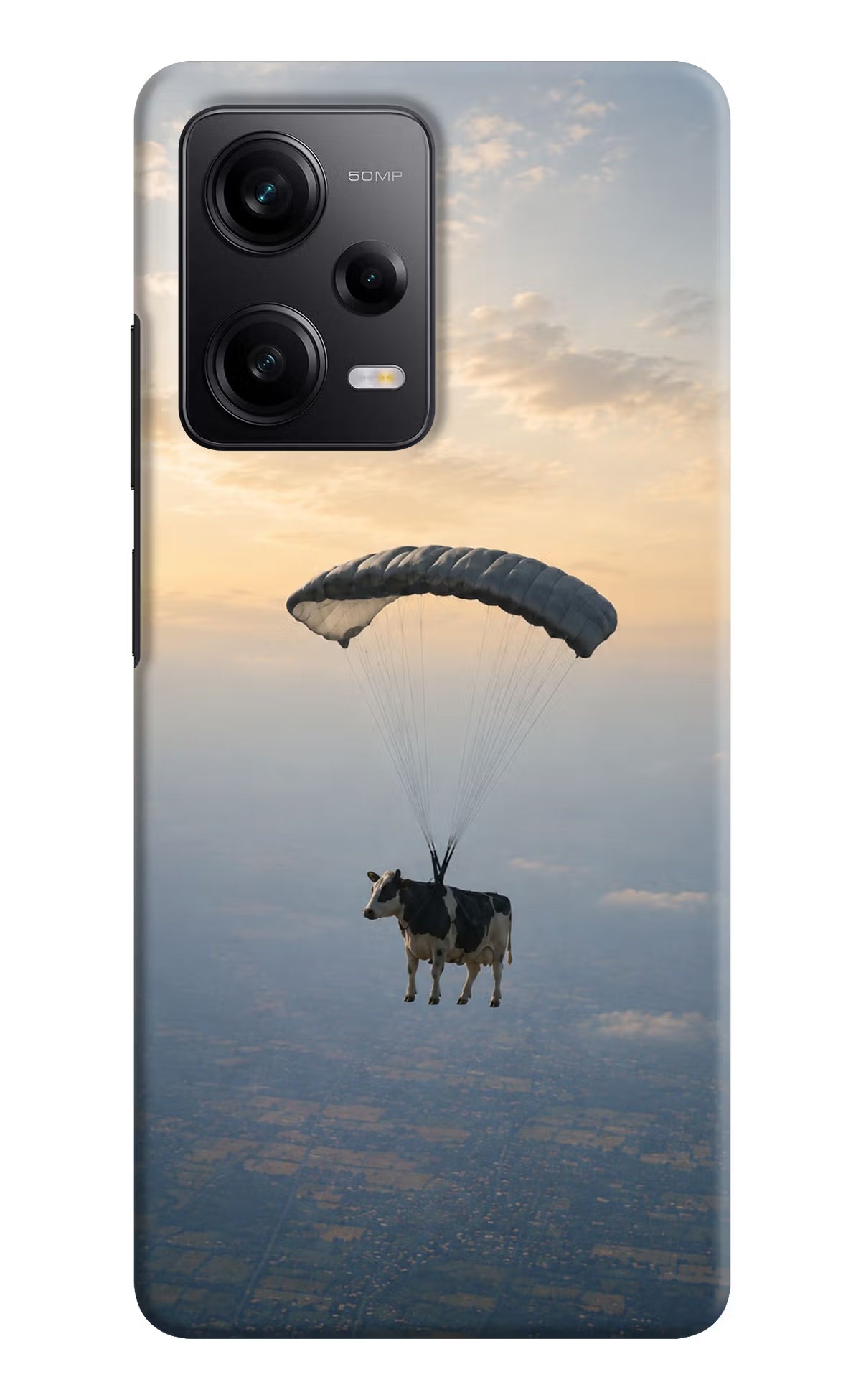 Skydiving Cow Poco X5 5G Back Cover