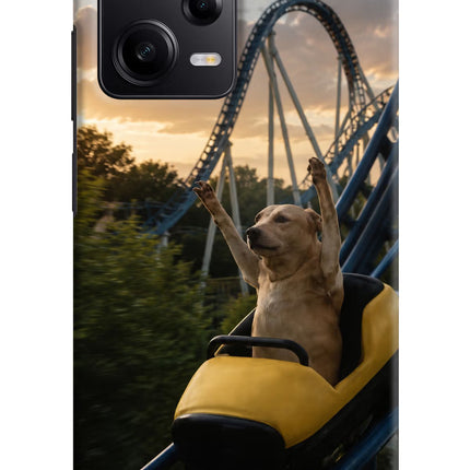 Rollercoaster Dog Poco X5 5G Hard Case Back Cover by Casekaro