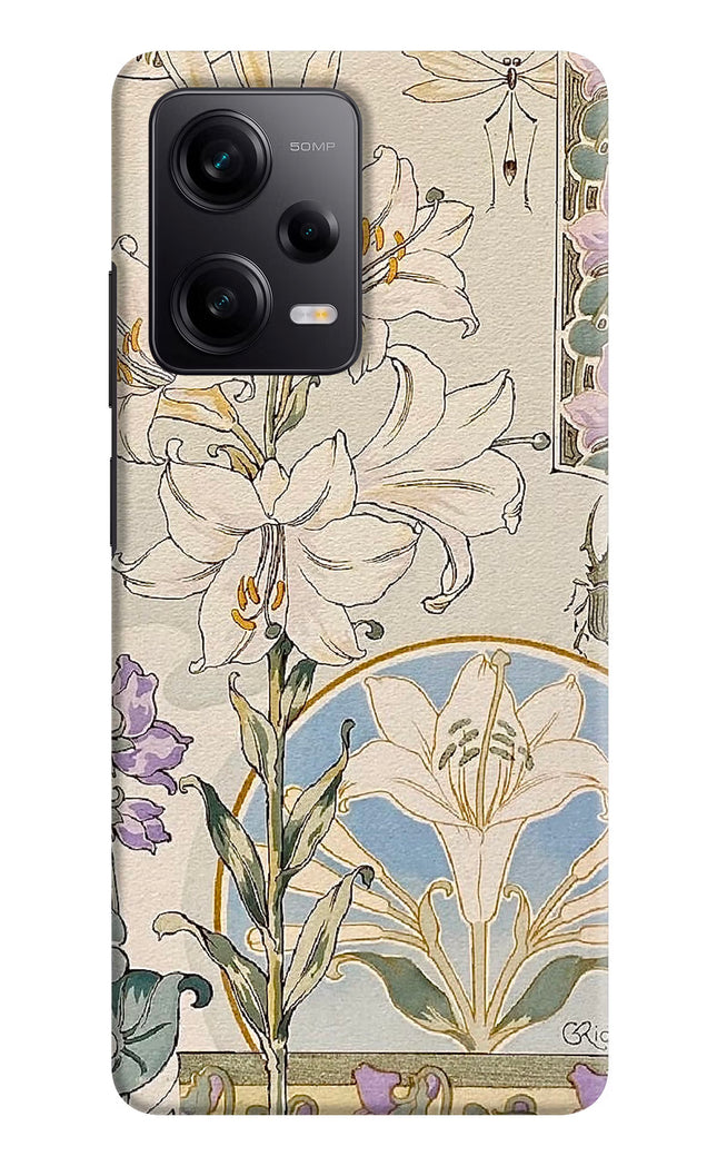 White Lily Poco X5 5G Hard Case Back Cover by Casekaro
