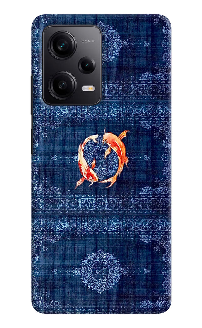 Koi Blue Poco X5 5G Hard Case Back Cover by Casekaro