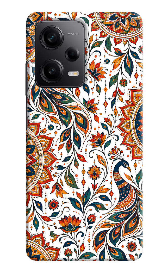 White Mayura Poco X5 5G Hard Case Back Cover by Casekaro