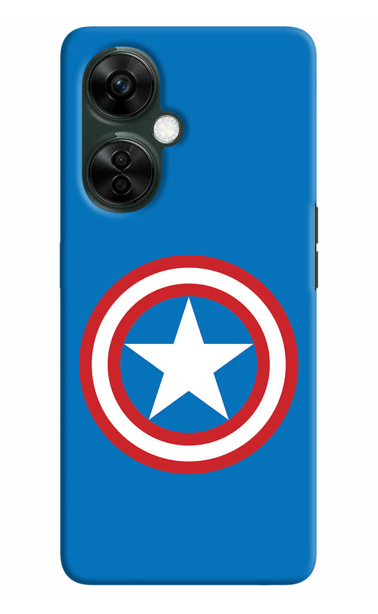 Captain America Logo OnePlus Nord CE 3 Lite 5G Hard Case Back Cover by Casekaro