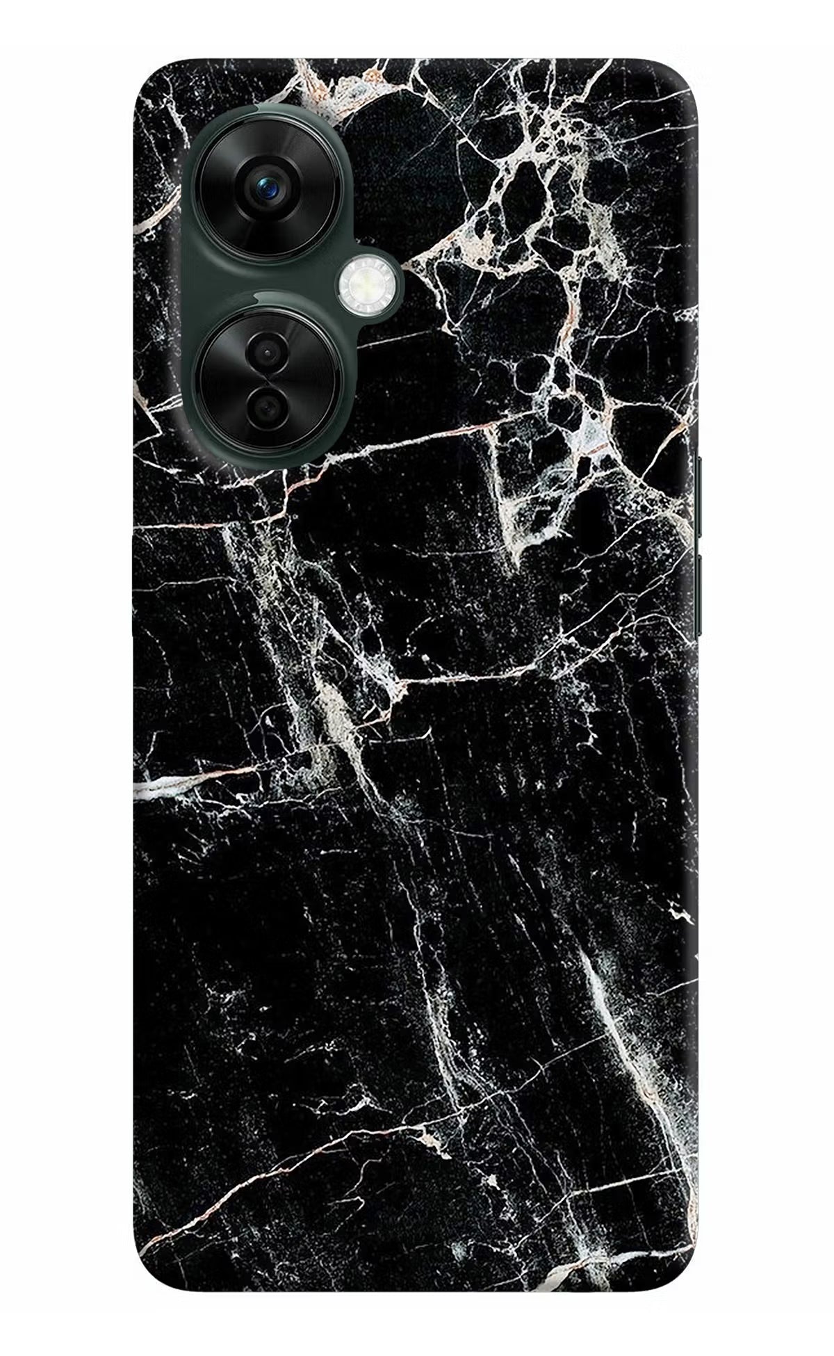 Black Marble Texture OnePlus Nord CE 3 Lite 5G Hard Case Back Cover by Casekaro