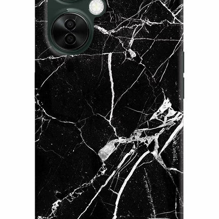 Black Marble Pattern OnePlus Nord CE 3 Lite 5G Hard Case Back Cover by Casekaro