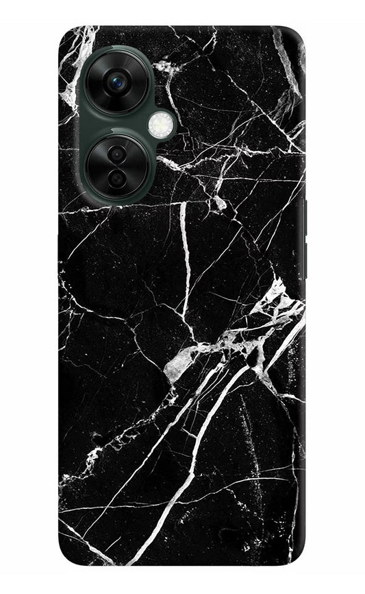 Black Marble Pattern OnePlus Nord CE 3 Lite 5G Hard Case Back Cover by Casekaro