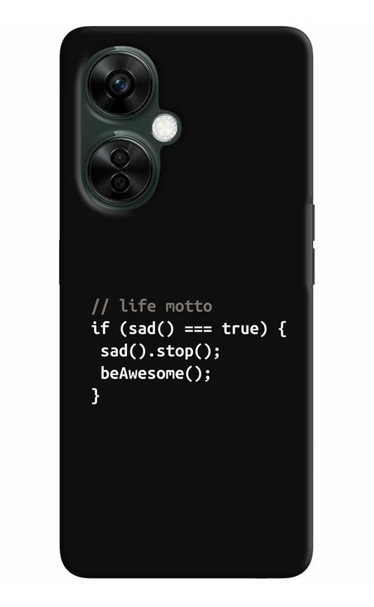 Life Motto Code OnePlus Nord CE 3 Lite 5G Hard Case Back Cover by Casekaro