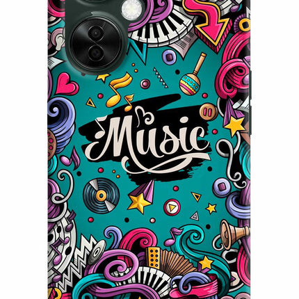 Music Graffiti OnePlus Nord CE 3 Lite 5G Hard Case Back Cover by Casekaro