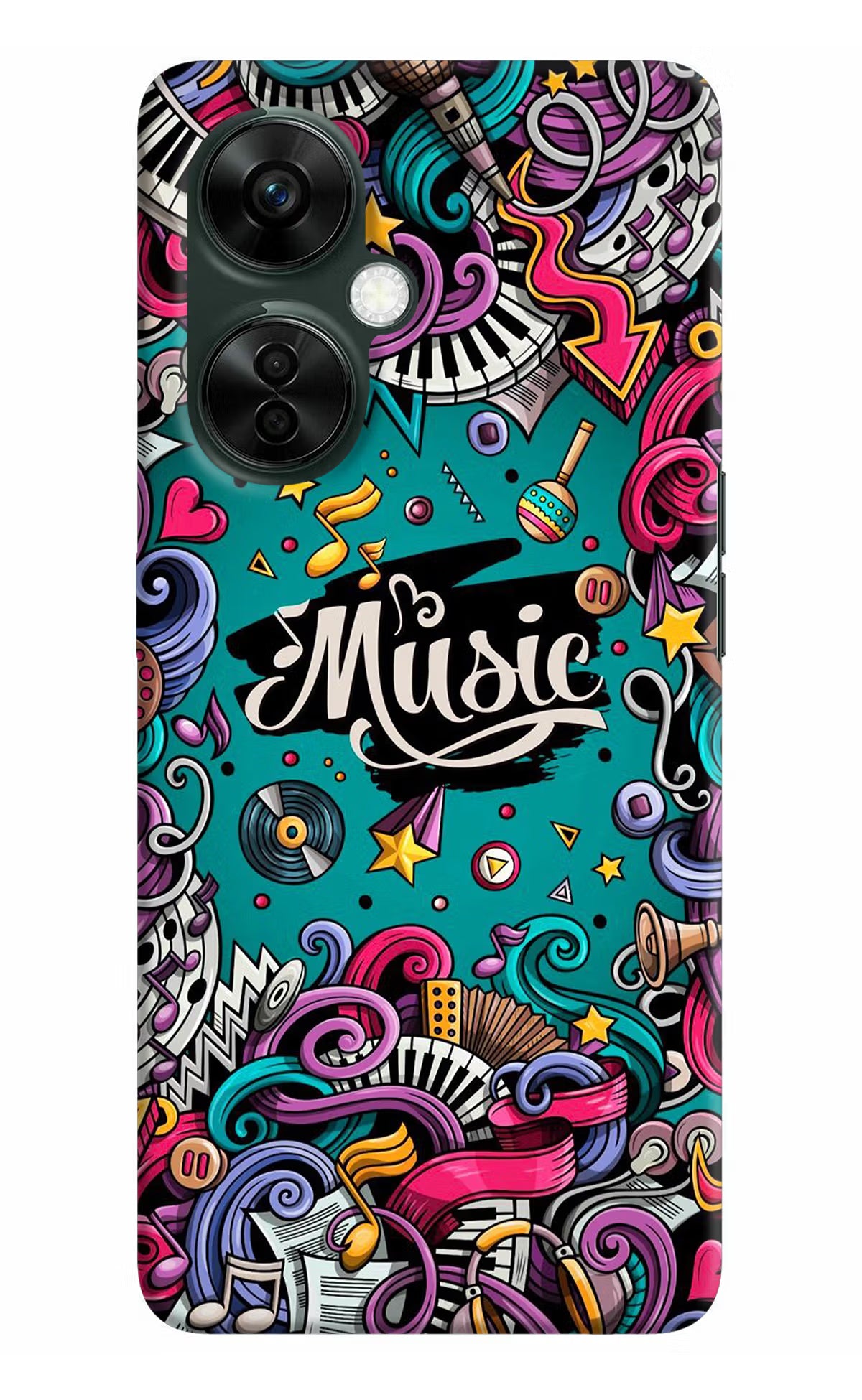 Music Graffiti OnePlus Nord CE 3 Lite 5G Hard Case Back Cover by Casekaro