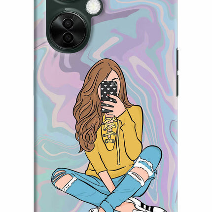 Selfie Girl OnePlus Nord CE 3 Lite 5G Hard Case Back Cover by Casekaro