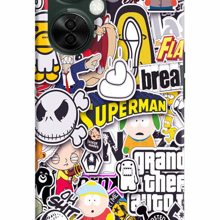 Sticker Bomb OnePlus Nord CE 3 Lite 5G Hard Case Back Cover by Casekaro