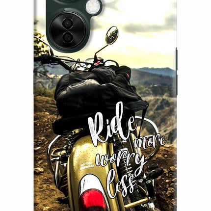 Ride More Worry Less OnePlus Nord CE 3 Lite 5G Hard Case Back Cover by Casekaro