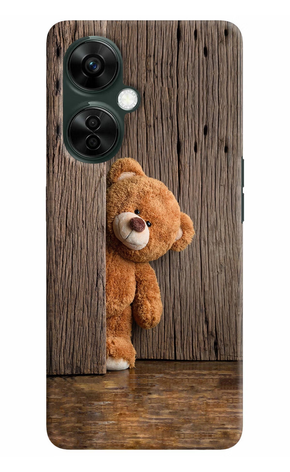 Teddy Wooden OnePlus Nord CE 3 Lite 5G Hard Case Back Cover by Casekaro