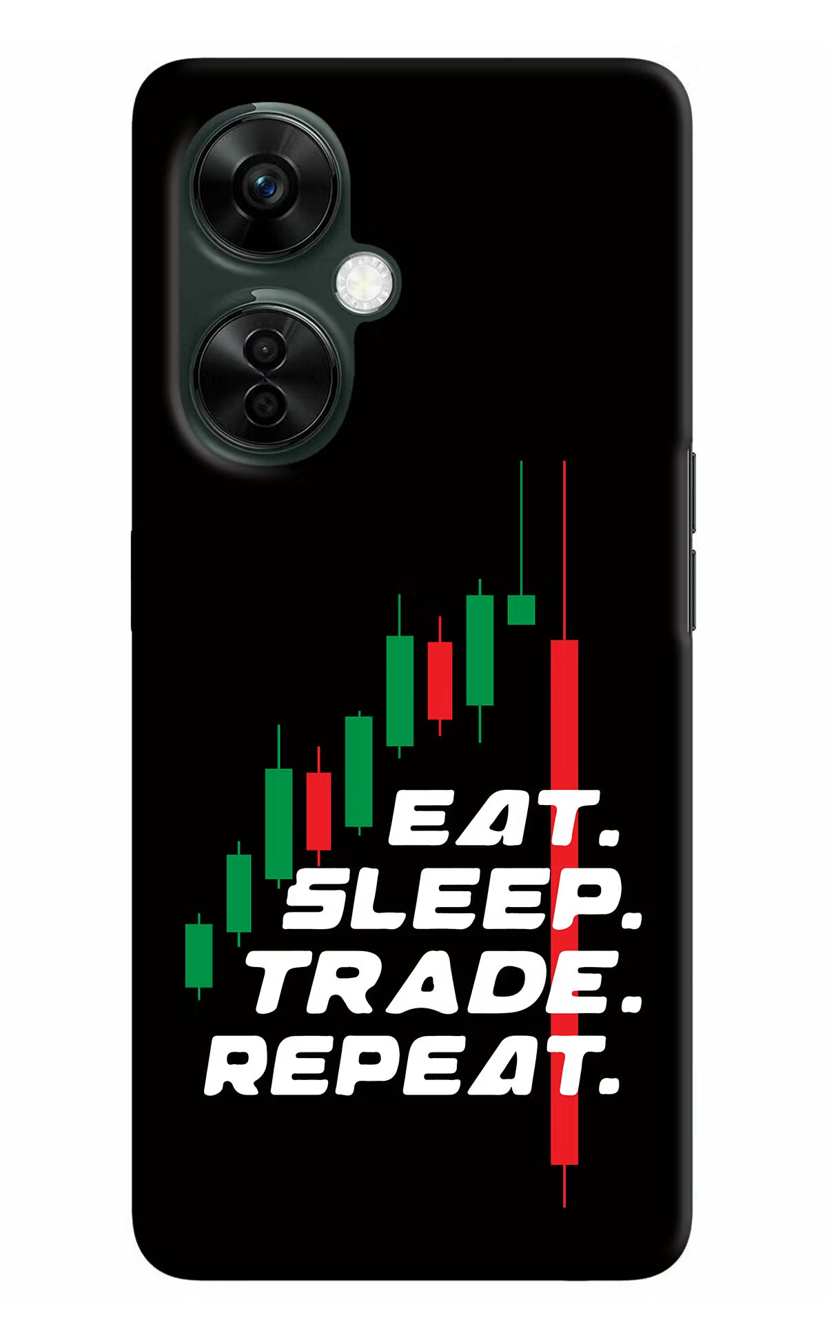 Eat Sleep Trade Repeat OnePlus Nord CE 3 Lite 5G Hard Case Back Cover by Casekaro