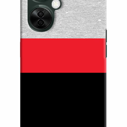 Tri Color Pattern OnePlus Nord CE 3 Lite 5G Hard Case Back Cover by Casekaro