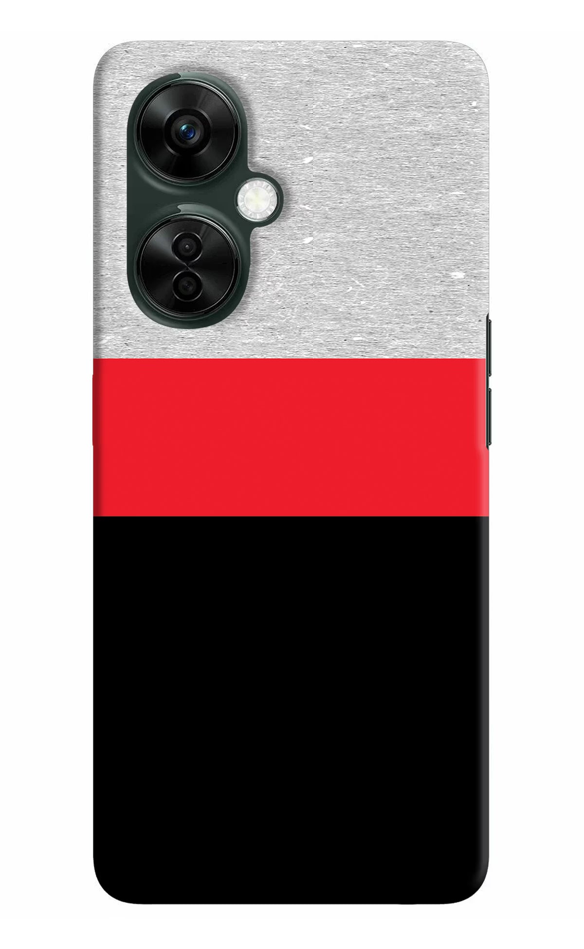 Tri Color Pattern OnePlus Nord CE 3 Lite 5G Hard Case Back Cover by Casekaro