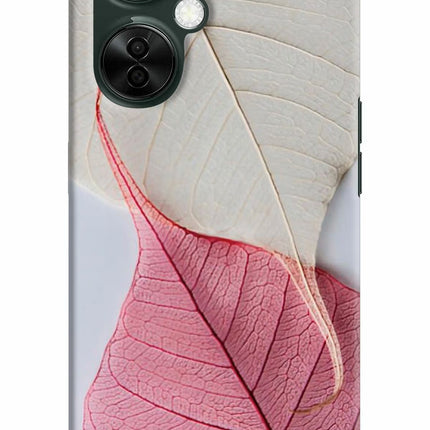 White Pink Leaf OnePlus Nord CE 3 Lite 5G Hard Case Back Cover by Casekaro