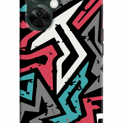 Geometric Graffiti OnePlus Nord CE 3 Lite 5G Hard Case Back Cover by Casekaro