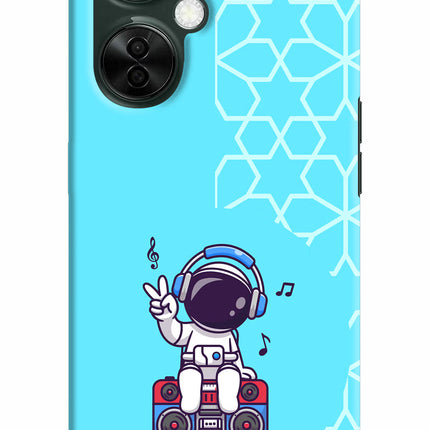 Cute Astronaut Chilling OnePlus Nord CE 3 Lite 5G Hard Case Back Cover by Casekaro