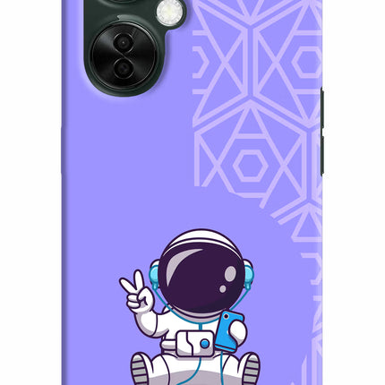 Cute Astronaut Chilling OnePlus Nord CE 3 Lite 5G Hard Case Back Cover by Casekaro
