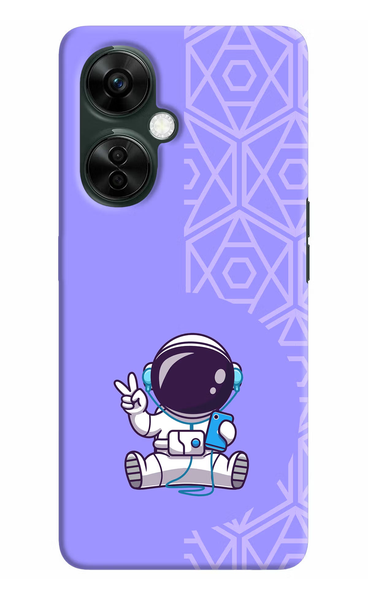 Cute Astronaut Chilling OnePlus Nord CE 3 Lite 5G Hard Case Back Cover by Casekaro