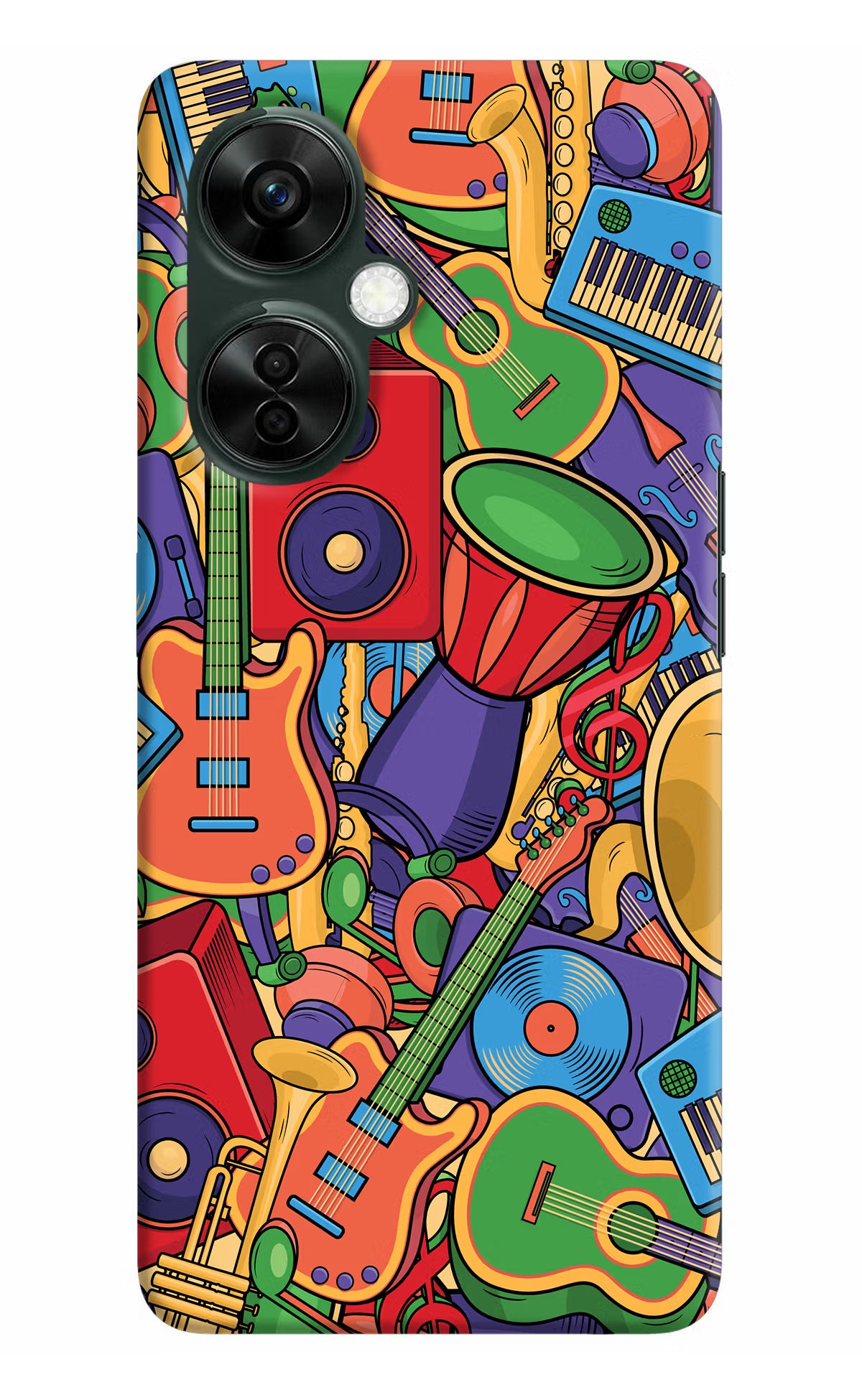 Music Instrument Doodle OnePlus Nord CE 3 Lite 5G Hard Case Back Cover by Casekaro