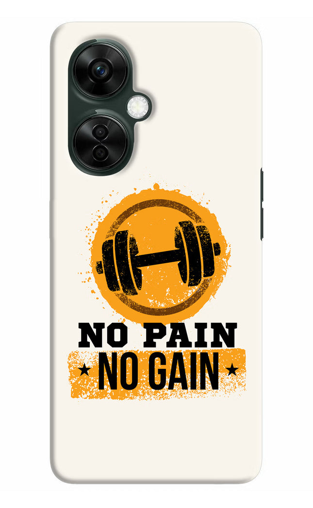 No Pain No Gain OnePlus Nord CE 3 Lite 5G Hard Case Back Cover by Casekaro