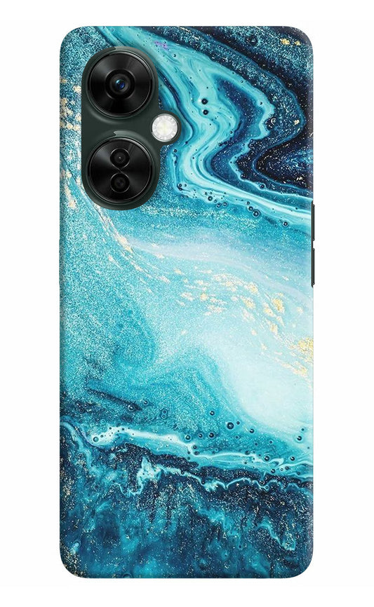 Blue Glitter Marble OnePlus Nord CE 3 Lite 5G Hard Case Back Cover by Casekaro