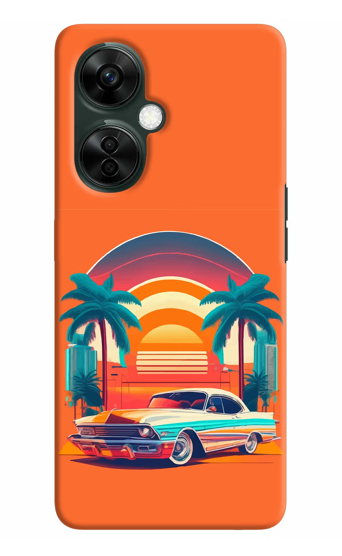 Palm Drive 80s OnePlus Nord CE 3 Lite 5G Hard Case Back Cover by Casekaro