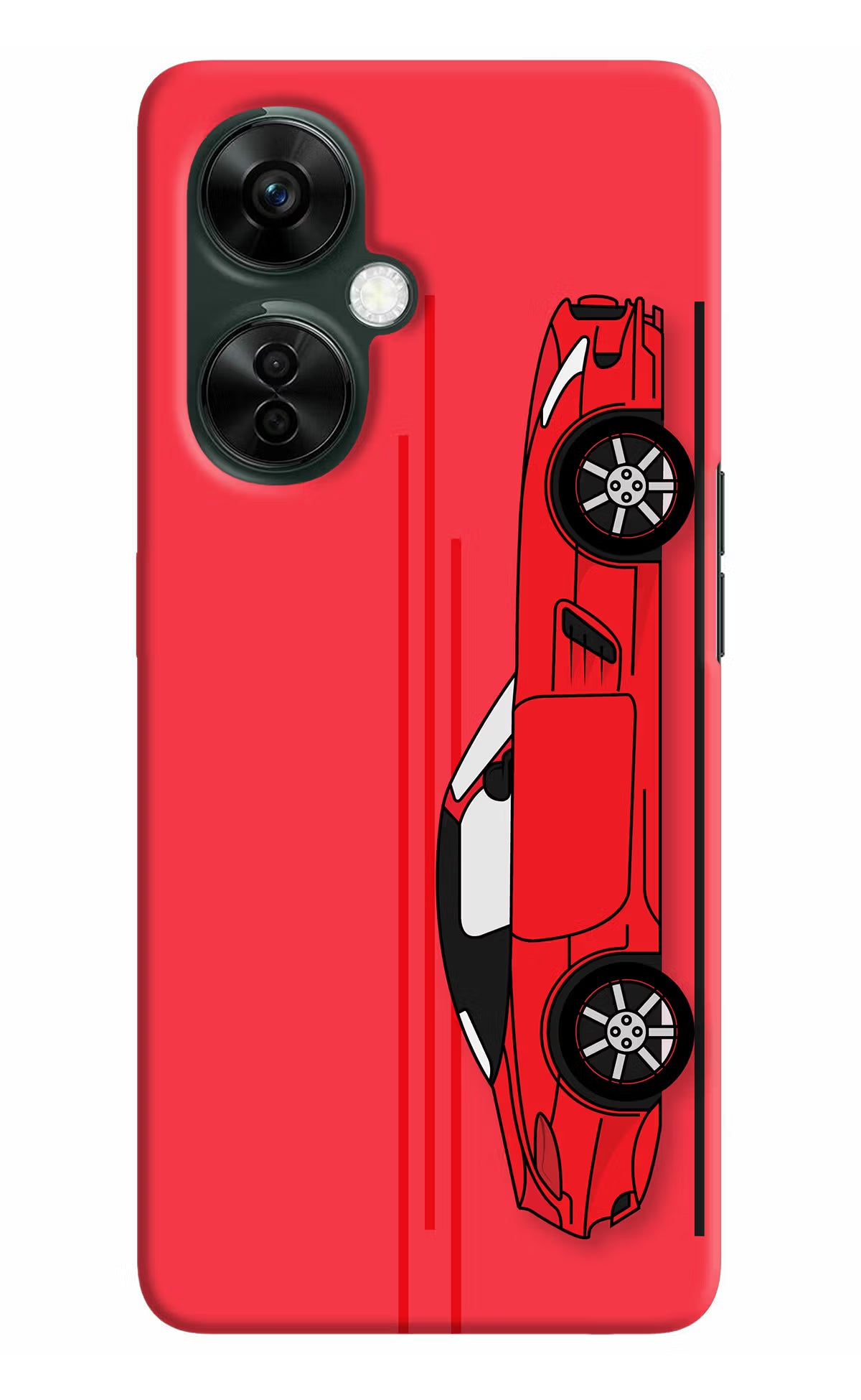 Red Velocity OnePlus Nord CE 3 Lite 5G Hard Case Back Cover by Casekaro