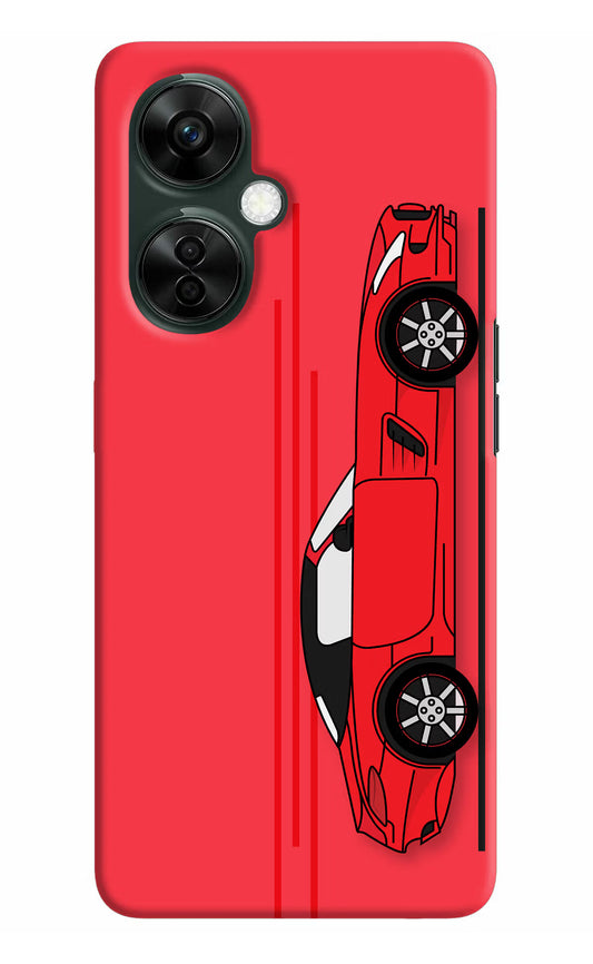 Red Velocity OnePlus Nord CE 3 Lite 5G Hard Case Back Cover by Casekaro