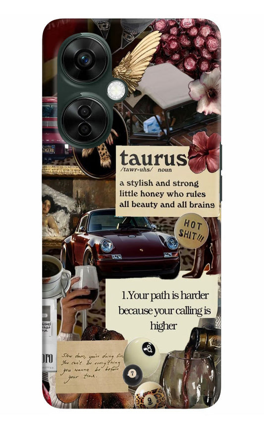Taurus Zodiac OnePlus Nord CE 3 Lite 5G Hard Case Back Cover by Casekaro
