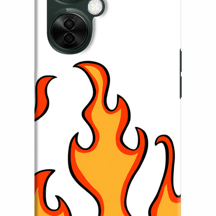 Fired Up – White OnePlus Nord CE 3 Lite 5G Hard Case Back Cover by Casekaro