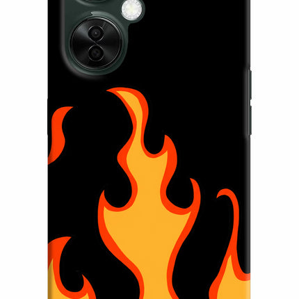 Fired Up – Black OnePlus Nord CE 3 Lite 5G Hard Case Back Cover by Casekaro