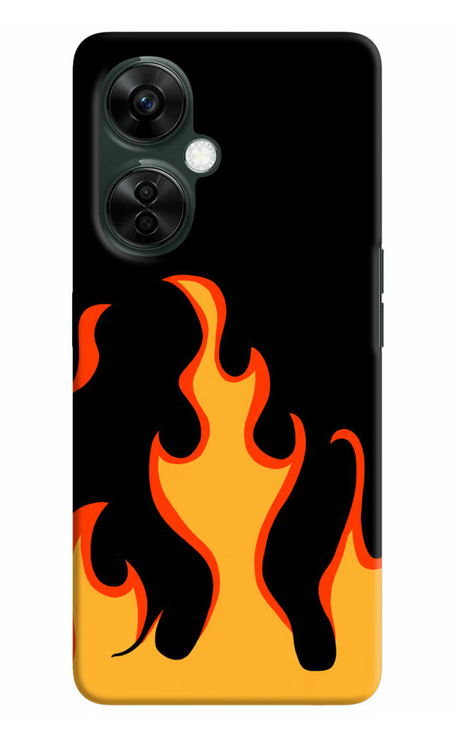 Fired Up – Black OnePlus Nord CE 3 Lite 5G Hard Case Back Cover by Casekaro
