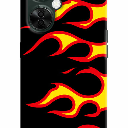 Side Sweep Flames OnePlus Nord CE 3 Lite 5G Hard Case Back Cover by Casekaro