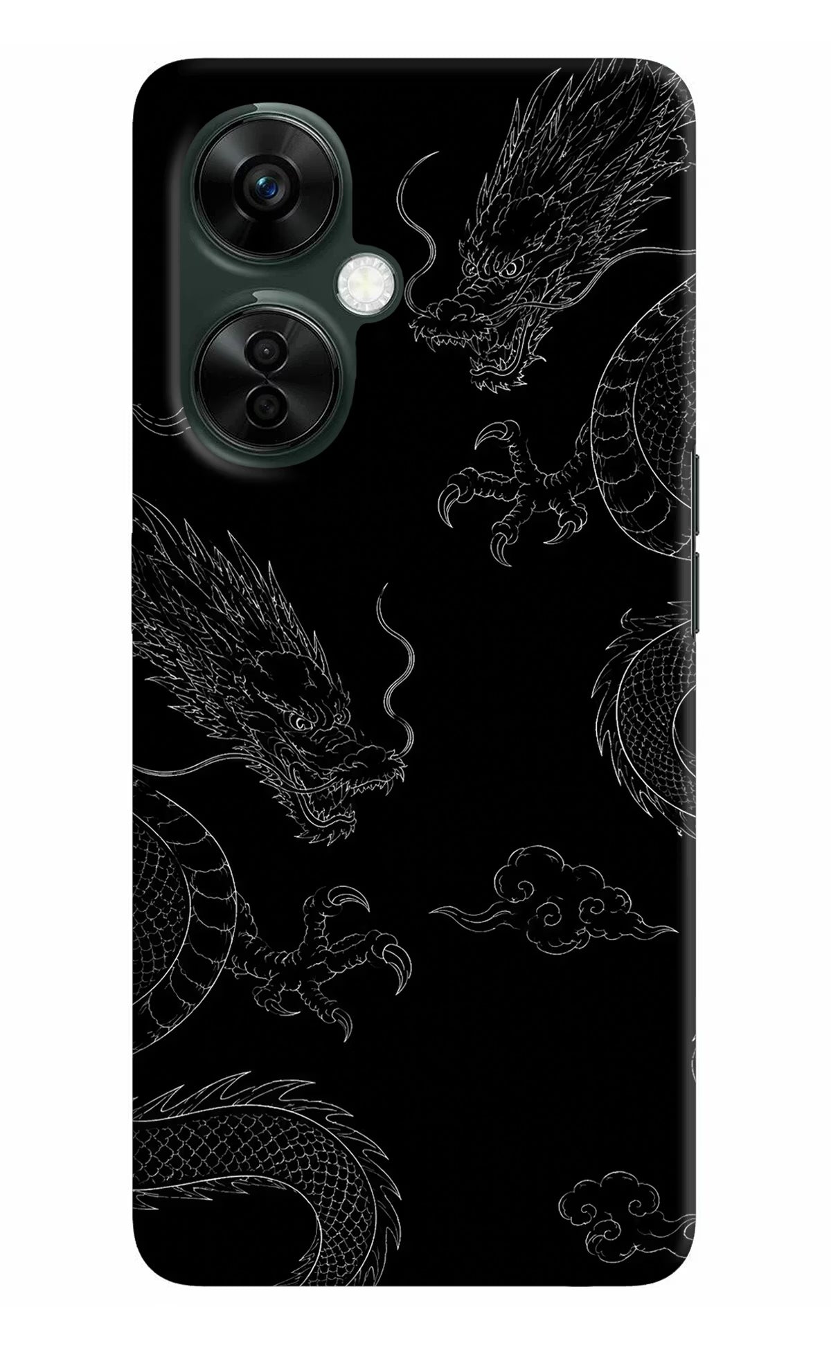 Twin Dragons OnePlus Nord CE 3 Lite 5G Hard Case Back Cover by Casekaro