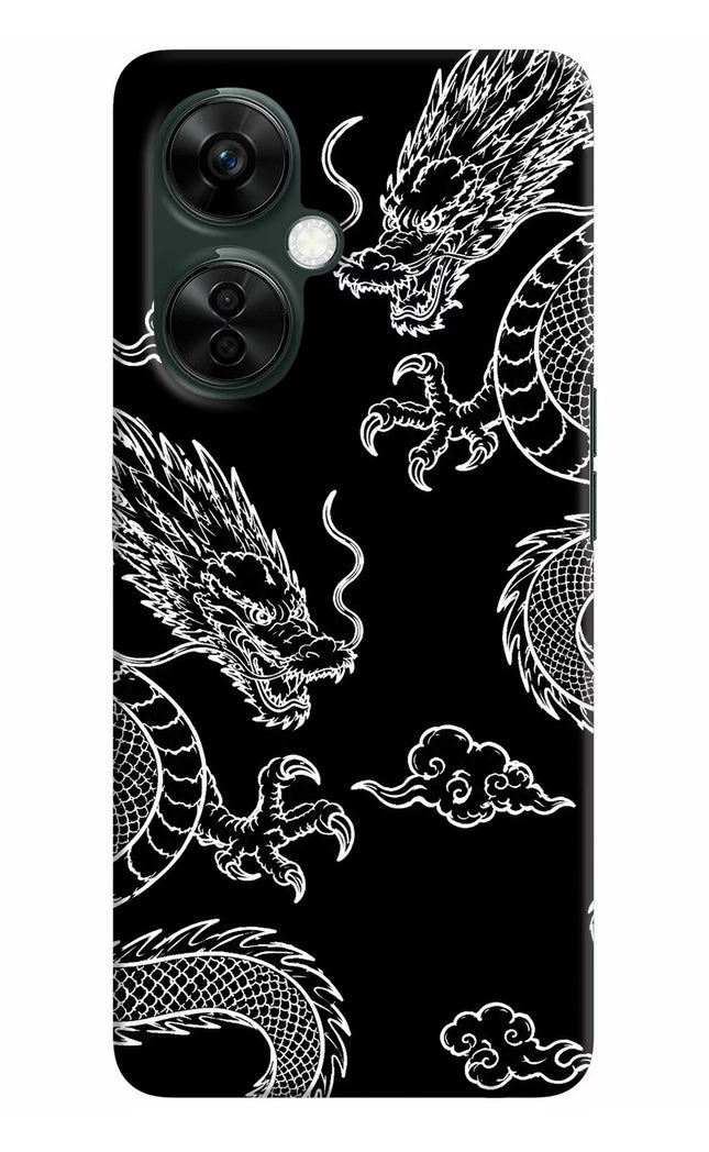 Twin Dragons OnePlus Nord CE 3 Lite 5G Hard Case Back Cover by Casekaro