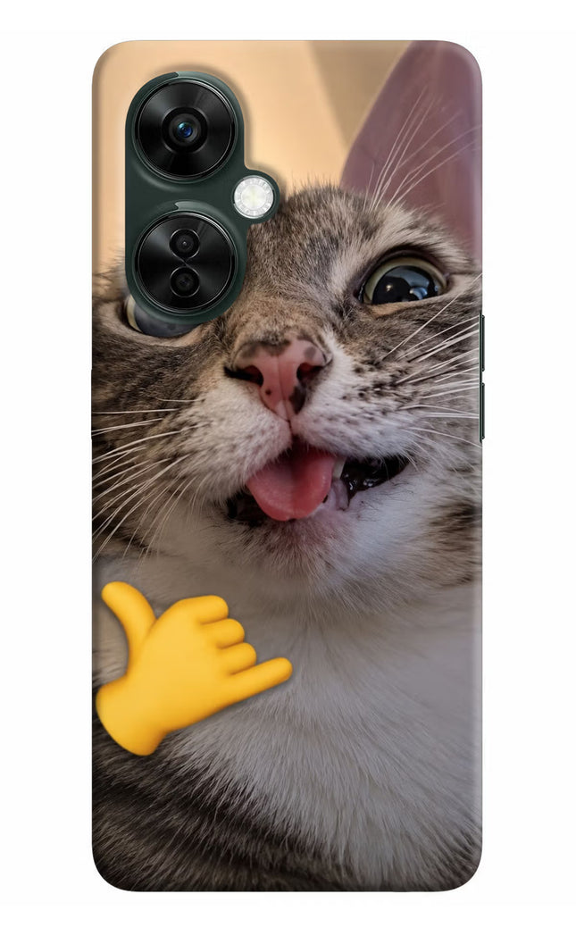 Silly Cat Call OnePlus Nord CE 3 Lite 5G Hard Case Back Cover by Casekaro