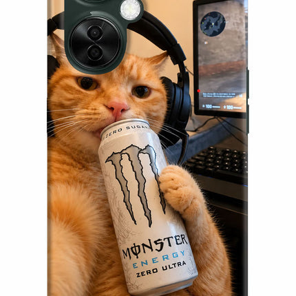 Gamer Cat Energy OnePlus Nord CE 3 Lite 5G Hard Case Back Cover by Casekaro