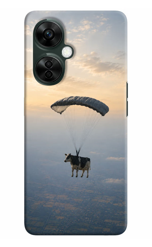 Skydiving Cow OnePlus Nord CE 3 Lite 5G Hard Case Back Cover by Casekaro