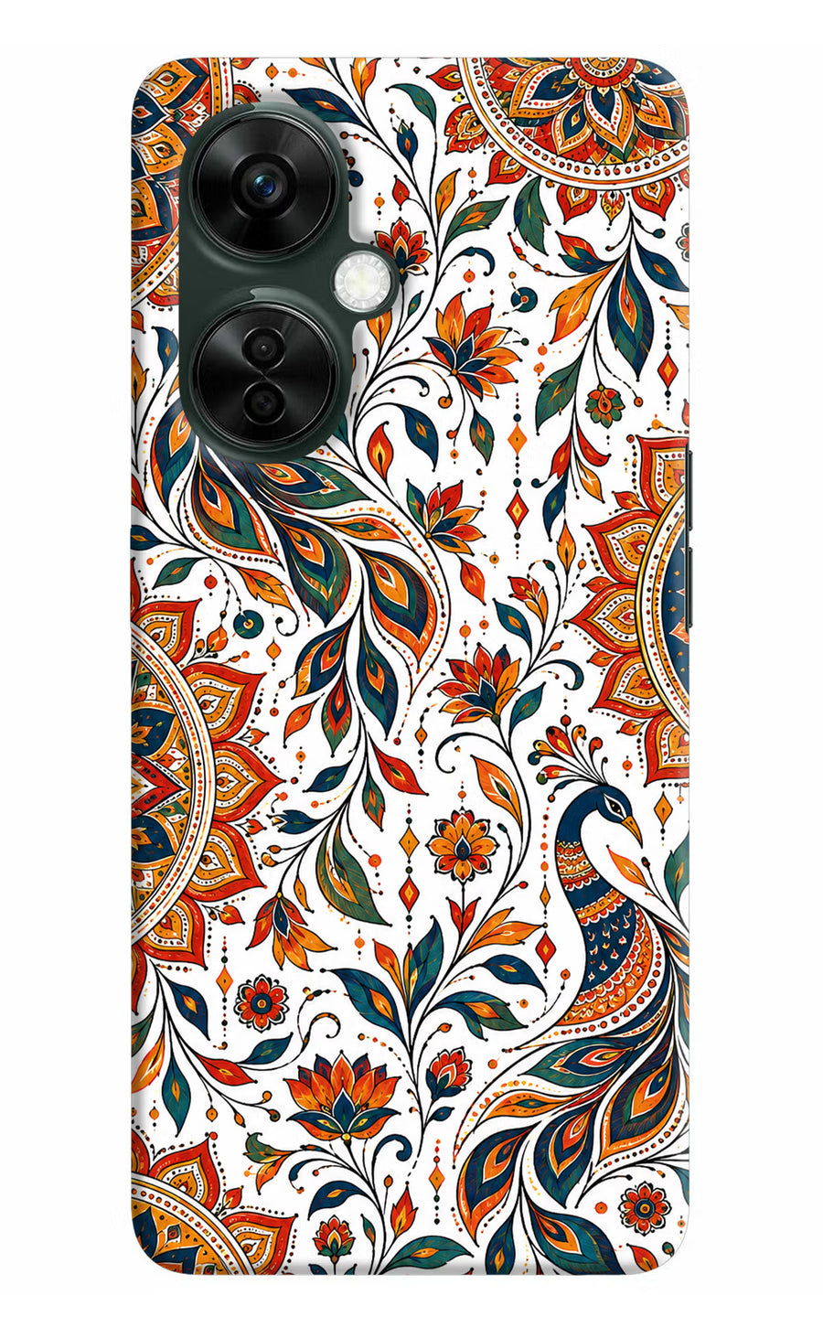 White Mayura OnePlus Nord CE 3 Lite 5G Back Cover, Hard case