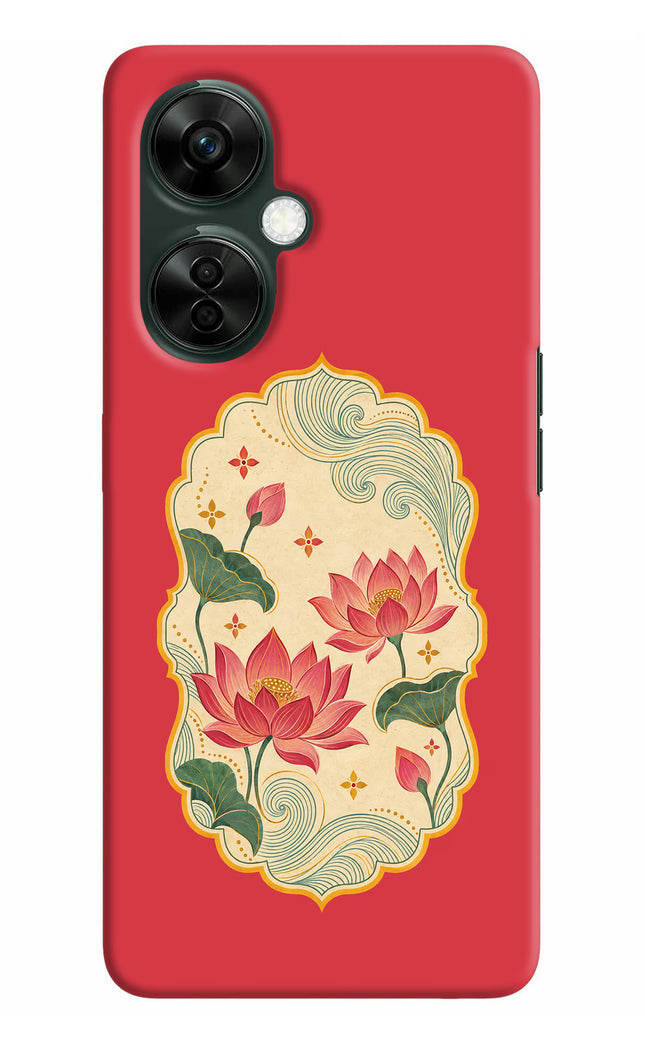 Pink Lotus OnePlus Nord CE 3 Lite 5G Hard Case Back Cover by Casekaro