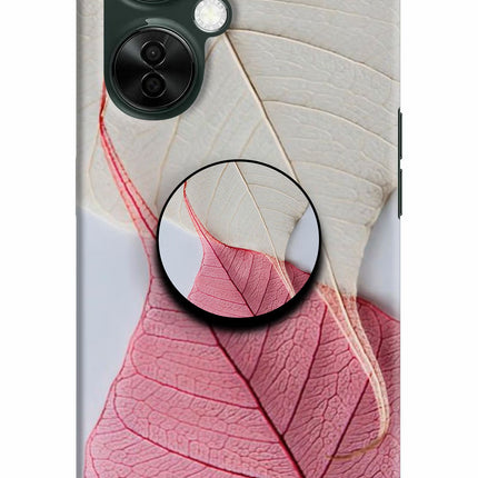 White Pink Leaf OnePlus Nord CE 3 Lite 5G Pop Case by Casekaro