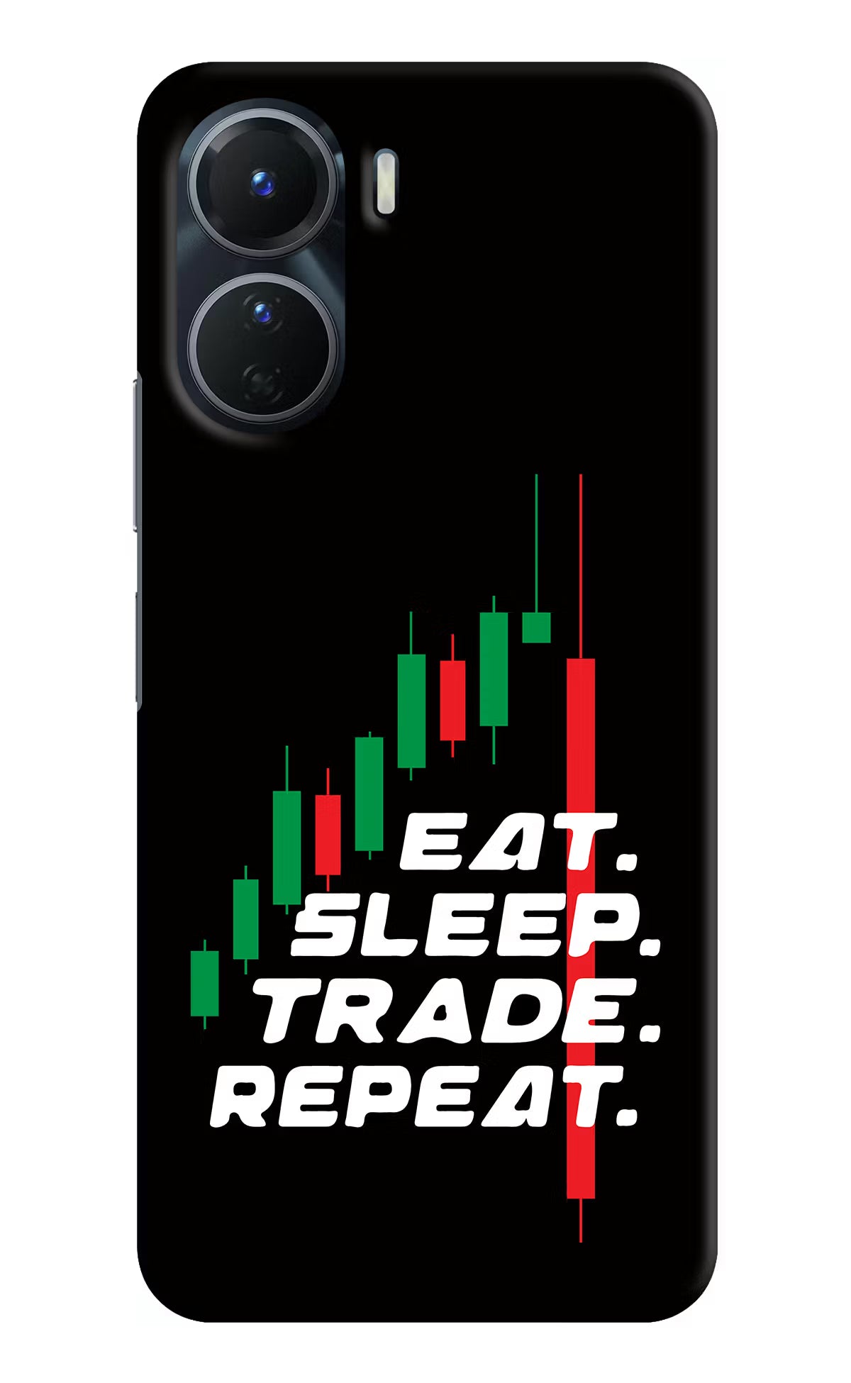 Eat Sleep Trade Repeat Vivo Y56 5G Hard Case Back Cover by Casekaro