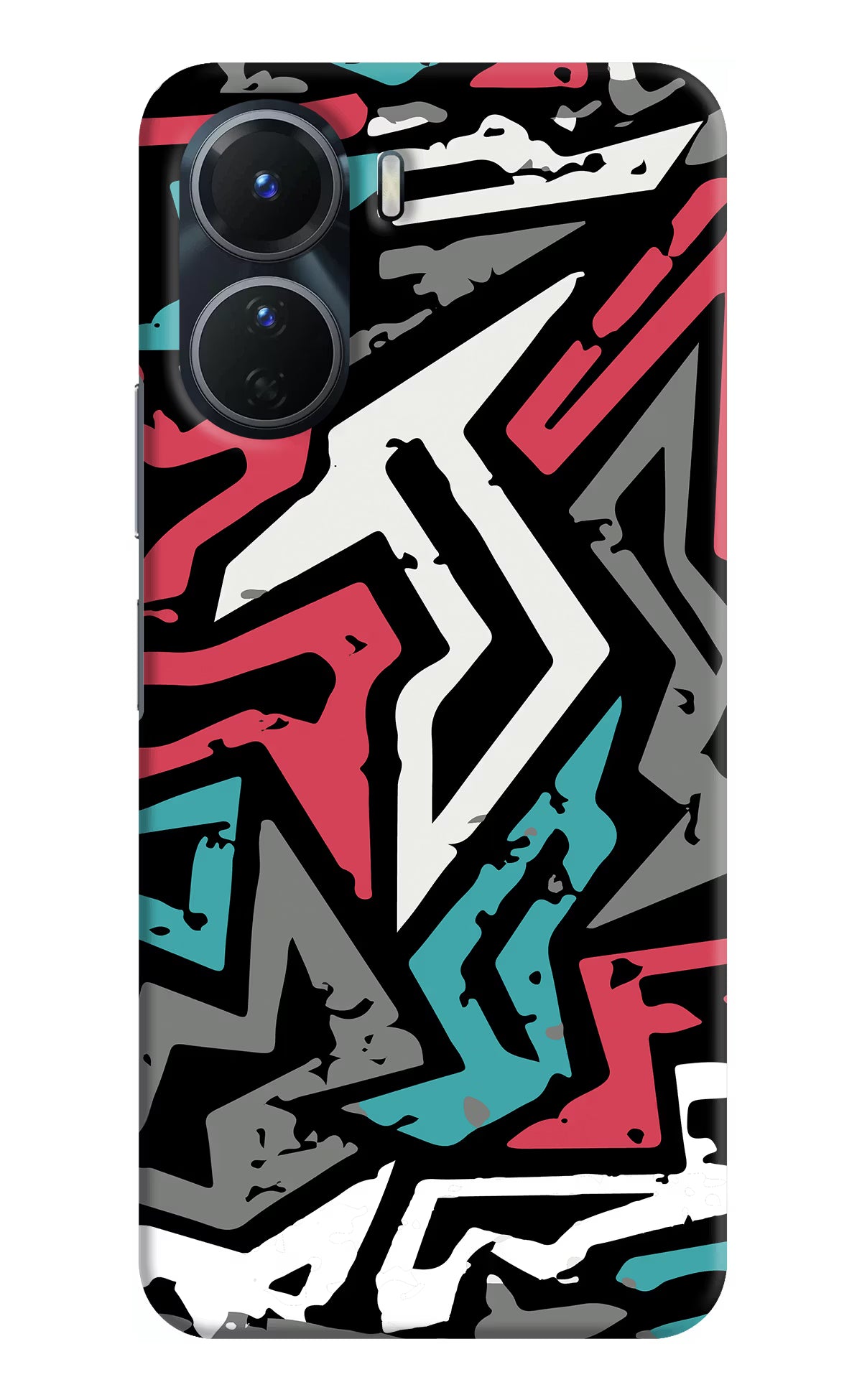 Geometric Graffiti Vivo Y56 5G Hard Case Back Cover by Casekaro