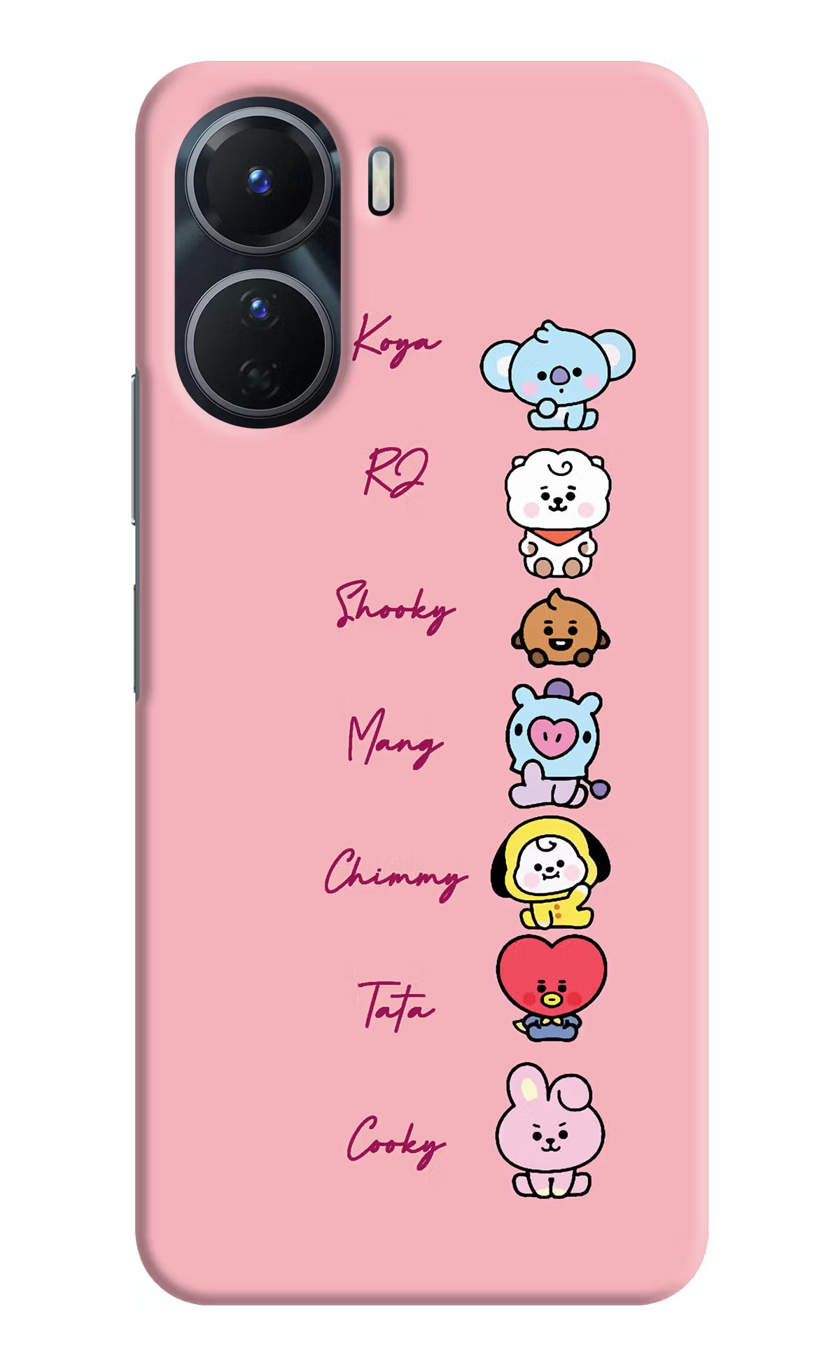 BTS names Vivo Y56 5G Hard Case Back Cover by Casekaro