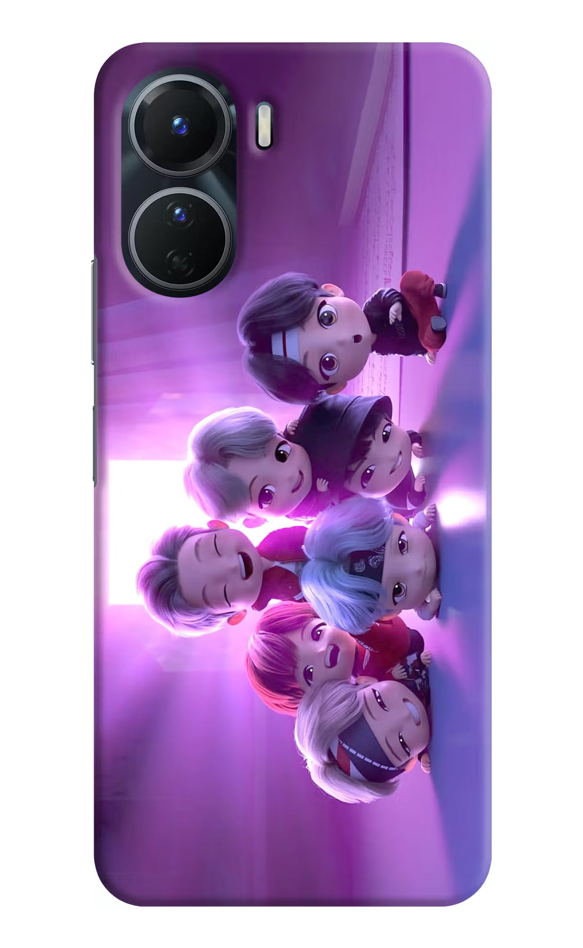 BTS Chibi Vivo Y56 5G Hard Case Back Cover by Casekaro